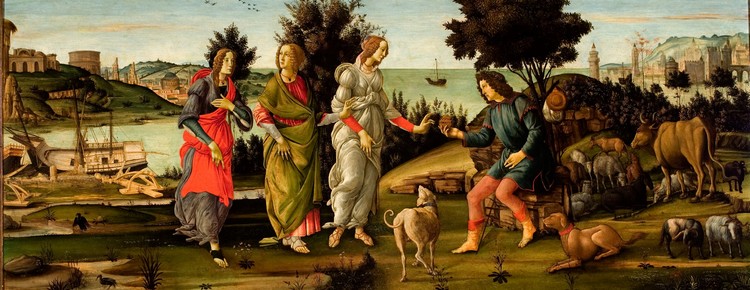 Botticelli et atelier, Le Jugement de Pâris