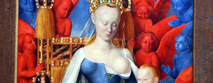 Jean Fouquet, La Vierge et l'Enfant entourés d'anges